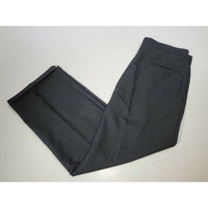 Vincenzo D'Italia Black 100% Wool Pleated Rolled Hem Dress Pants Mens Size 36